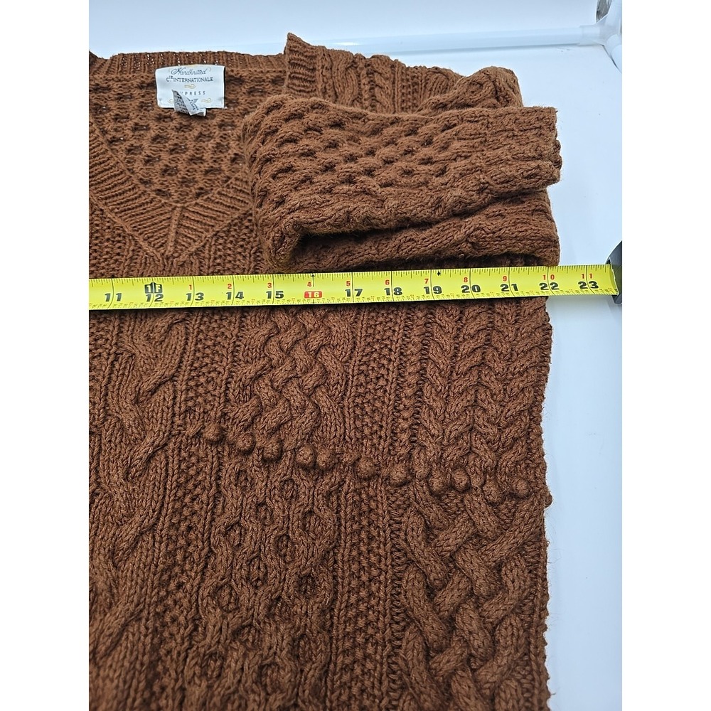 Cie Internationale Express Hand‎ Knitted Chunky XS Colonial Fall Sweater Cottage - Picture 13 of 16